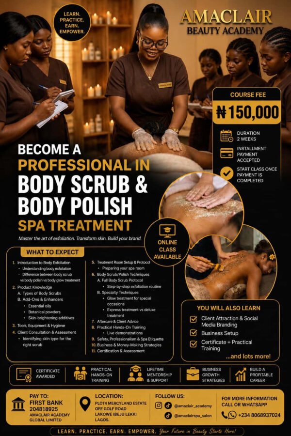 body scrub/body polish spa treatment