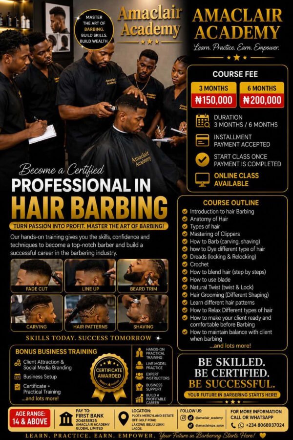 hair barbing training